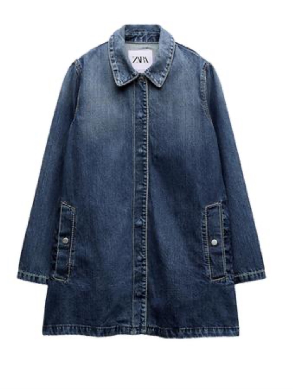 Zara Denim Trench Coat